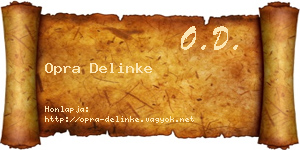 Opra Delinke névjegykártya